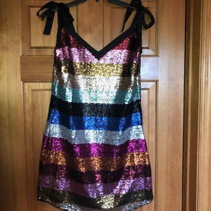 Gianni Bini Multicolor Striped Mini Dress